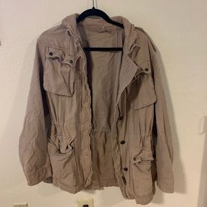 Free People Khaki Utility Jacket